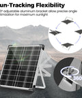 12V Solar Battery Charger Kit With 20W Waterproof Panel And Smart MPPT Controller on adjustable aluminum bracket