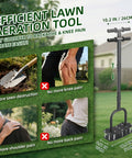 Lawn Aerator For Clay Soil With Kick To Unclog Easy Clear Design And Bolt On Base That Never Breaks 11 Heavy Duty 3.5 Inch Spikes