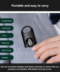 V-cut cigar cutter, black plastic, pocket-sized with 25mm hole.