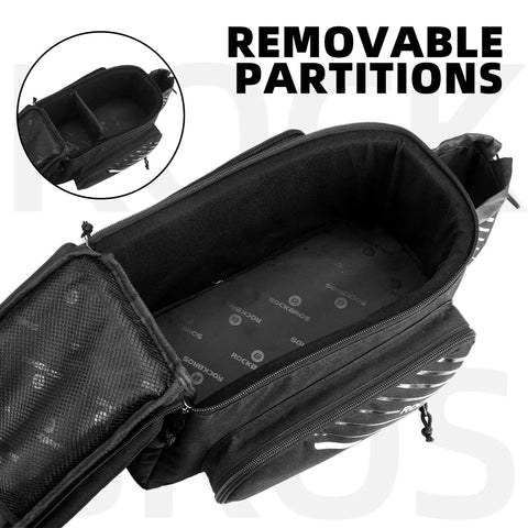 13L Expandable Bike Rack Bag With Rain Cover Rear Trunk Pannier For E Bikes And City Rides Haul All The Gear With Multiple Compartments