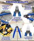23 Piece Hobby Model Building Tools Kit for Gundam Builders, featuring flush cutters with ergonomic PVC grip and high-carbon steel blades.