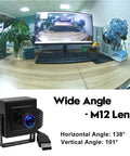5MP 30FPS USB Fisheye Camera With IMX335 Sensor and M12 lens on office desk with wide-angle display on monitor