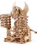 Wooden Marble Run Dragon Kit Hands On 3D Mechanical Model With Marble Track And 15 Steel Balls, 260 Components