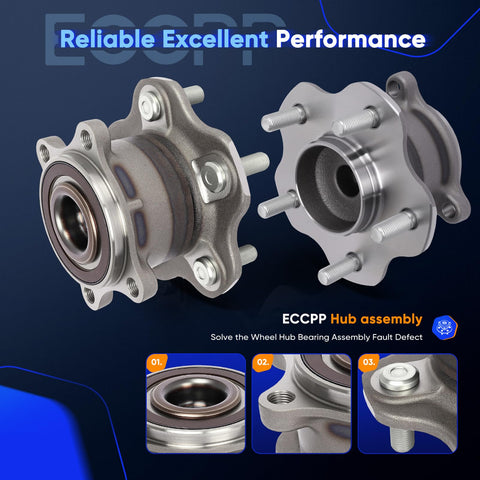 Rear Wheel Hub Bearing Assembly OE 512388 Set Of 2 With ABS For Nissan Altima Altima Coupe Maxima Pathfinder Infiniti QX60 JX35