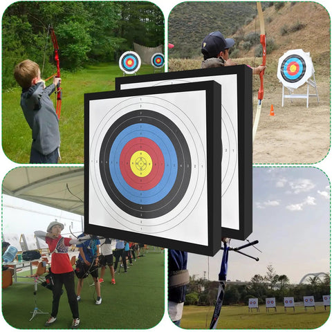 High Density EVA 20 Inch Archery Target Set For Backyard Practice displayed with archers outdoors and targets set up