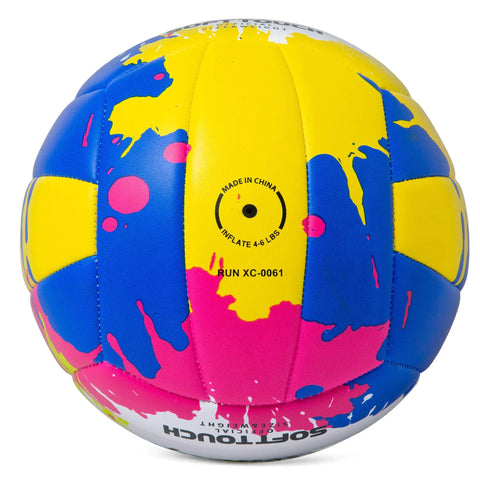 Beach Volleyball Official Size 5 Soft Waterproof PU Ball For Indoor Outdoor Pool Gym Training Durable Sand Play Ready