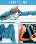 4 Pack Cooling Towels For Gym And Outdoors 40x12 Inches Soft Breathable Microfiber Instant Chill Reusable Sweat Towels