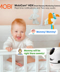 Baby with 1080P HD WiFi Pan Tilt Indoor Security Camera With Night Vision Motion Detection Two Way Audio Cloud And SD Card Storage
