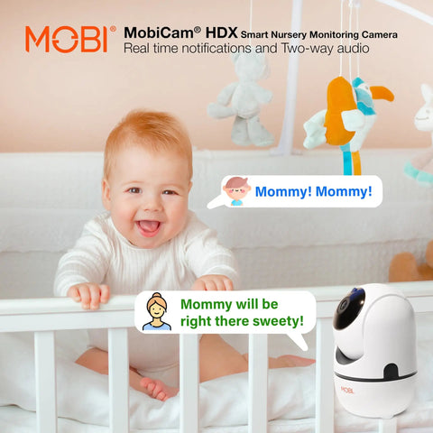 Baby with 1080P HD WiFi Pan Tilt Indoor Security Camera With Night Vision Motion Detection Two Way Audio Cloud And SD Card Storage