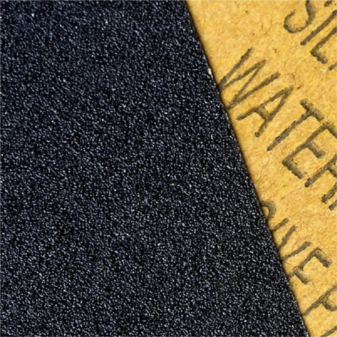 Top Tier 6Pcs Wet Dry Sandpaper Sheets With Grits From 180 To 1200 for varying surface textures, featuring fine grit on one side.