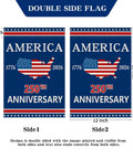 Double Sided 12x18 Inch USA Garden Flag Celebrating 250 Years Of Freedom Patriotic 1776 To 2026 Commemorative Banner