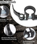 28.6mm Bike Seat Post Clamp Quick Release Aluminum Alloy Seatpost Collar Type 1 Black with ergonomic quick release design