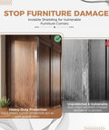 Bang For Your Buck Wall Corner Protector And Self Adhesive Clear Plastic Edge Guard Keep Your High Traffic Spots Tight With Solid Scratch Defense And Quick Peel Application 6 Pack showing clear corner protectors against unprotected wood.