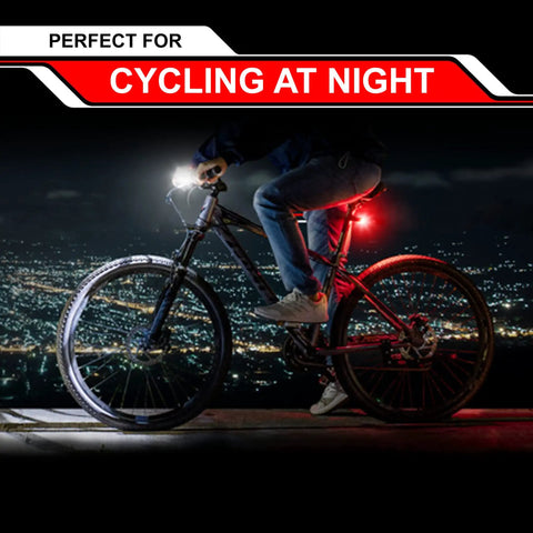 Front And Rear USB Rechargeable Bike Lights Set With 400 Lumen LED Headlight And Waterproof Tail Light, Ideal For Night Rides On Roads Or Trails, Great For MTB Mountain Bikes And Safe For Kids