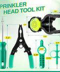 Five Pack All In One Sprinkler Head Tool Kit for Rain Bird and Hunter Systems Hold Up Tool With Bubble Level Rotor Adjustment