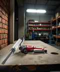 Heavy Duty Pneumatic Air Chisel And Industrial Hammer Tool on workshop table, highlighting durable design for concrete and weld slag.