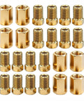 Brake Line Fittings Kit With 3/8-24 Thread, 3/16 Inch Union And Nut Set For Inverted And Double Flare, Universal Auto Brake Line Hardware For Quick DIY Friendly Install, Durable 24 Piece Car Maintenance And Repair Kit, brass fittings set