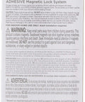 Back packaging of Adhesive Magnetic Cabinet Locks With Two Locks And One Key For Easy Childproofing No Tools Needed
