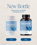 Image showing the new and old bottles of Complete Bone Health Calcium Supplement With Calcium Citrate Hydroxyapatite Vitamin D3