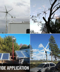 Power Up Home With A 2000W Wind Turbine Generator Kit, 12V 24V 48V, showing various outdoor installations