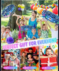 Kids Flying Toy Drone With 360 Degree Motion Sensor Gesture Control And LED Lights used during a festive party outdoors.