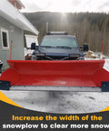 2 Pack Heavy Duty Snow Plow Wing Extension Set Rubber Plow Blades 10 X 12 X 1 Inches SBR Compatible With Pw22 Pro Wing
