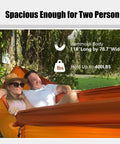 Double Camping Hammock With Tree Hanging Kit And 12Kn Aluminum Wiregate Carabiner Parachute Nylon Lightweight Portable Gear with two people