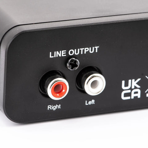 Line output ports on Single Channel USB Audio Interface With 24 Bit 96KHz Resolution, 48V Phantom Power, Bus Powered, Plug And Play