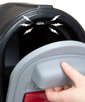 Top Grade Classic Black Plastic Residential Mailbox With Standalone Yard Post Mount Combo Kit, featuring bulletproof magnetic access door.