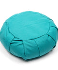 Zafu Yoga Meditation Cushion With Washable Cover And Buckwheat Filling Soft Round Cotton Floor Pillow For Meditation Pranayama And Stress Relief, turquoise round cushion
