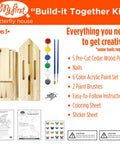 Butterfly House DIY Art And Craft Kit For Kids And Adults, Wooden Building Toy With Painting Projects, STEM Gift For Hands On Learning, Create A Colorful Butterfly Habitat And Decorate Together For The Whole Fam; cedar wood pieces, paints, brushes