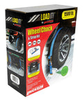 Built Tough To Keep Your Rig Locked Down With Heavy Duty E Track Wheel Chock Tie Down Kit in packaging showing features.
