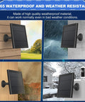 5W Solar Panel Charger For Video Doorbell Gen 2 2020, 5V Solar USB Charge Kit showing IP65 waterproof panels outdoors