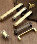 4 Pack 6.3 Inch Gold Vintage Brass Cabinet And Furniture Pull Handles displayed on wooden surface