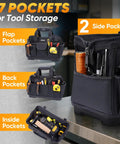 Heavy Duty Tool Bag Packed With Multiple Pockets And Portable Organizer For Tools, Adjustable Shoulder Strap, Ergonomic Handle.