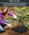 30 Pieces Weed Barrier Rings Non Woven Tree Mulch Protectors Black Thickened Landscape Fabric Round Garden Covers around tree