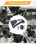 Diagram of Spring Loaded Chain Tensioner Kit for 49cc 50cc 66cc 80cc 2 Stroke Motorized Bicycle Black With Roller