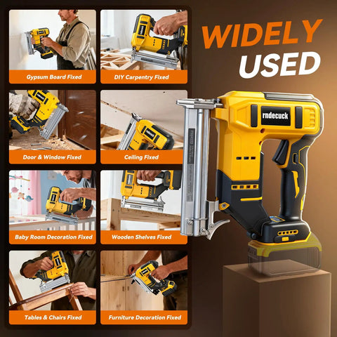 Brushless Cordless Brad Nailer Compatible With Dewalt 20V Max Battery 18 Gauge Power Tool For DIY And Fine Woodworking Smooth Operator With Zero Drama Setup