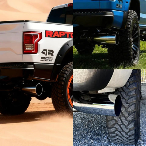 Exhaust Elbow Adapter 4 Inch To 6 Inch With Integrated Steel Clamp Leak Free Installation Chrome Or Black on trucks