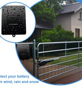 Hella Spacious Gate Opener Battery Box That Kicks Butt Holding Two 12V 12Ah Lead Acid Cells For 12 And 24V Automatic Gates And Deer Feeders showing rain protection.