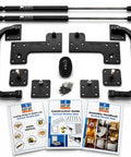 Queen Size Murphy Bed Hardware Kit featuring Bulletproof Gas Piston Lift Systems and No Sweat DIY Wall Bed Frames.