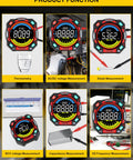 Go To Portable Digital Multimeter Tester with 6000 Counts VA Display performing various measurements and diagnostics.