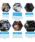 Car Truck Sound Deadening Mat 16Square Feet Heavy Duty for noise reduction and heat insulation, shown in use under the hood.