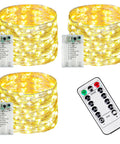 78Ft 240 LED Fairy Lights Battery Operated With Timer And Remote, Waterproof Twinkle Lights for indoor outdoor use, 8 modes shown