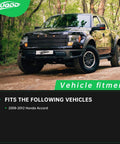 Black pickup truck displayed for Front End Suspension Kit for 2008 Through 2012 Honda Accord Complete 14 Piece Set