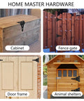 8 Inch Heavy Duty Decorative T Hinge For Sheds Gates And Barn Doors With Included Screws Black Finish 4 Pack installed on various structures