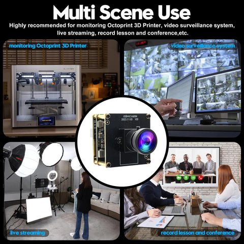 4K 60fps USB C HDMI Camera For Computers And Laser Engravers, versatile use for 3D printing, surveillance, streaming, and meetings
