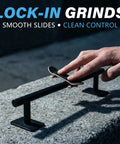 Hand using Round Metal Fingerboard Slide Rail For Skating Tricks, 11 Inches Long With Non Slip, Sturdy Base For Smooth Sliding
