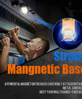 Two Pack Rechargeable LED Work Light With Magnetic COB Portable 40W 1500 Lumens used for electrical work demonstration