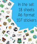 Geography Stickers Pack For Water Bottles And Laptops Dope Waterproof Vinyl Decals Featuring Maps And Landmarks 100 Piece Set
